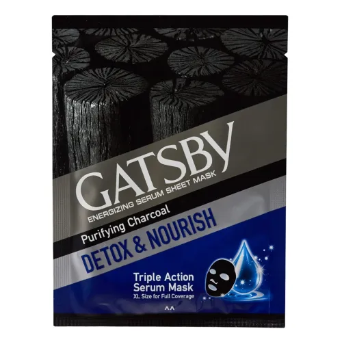 Image of Gatsby Energizing Serum Sheet Mask - Purifying Charcoal