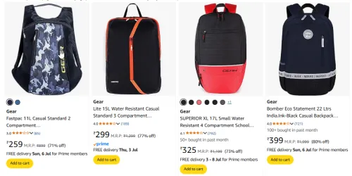 Image of Gear Backpack at minimum 70% Discount