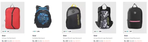 Image of gear backpack starting @ ₹169