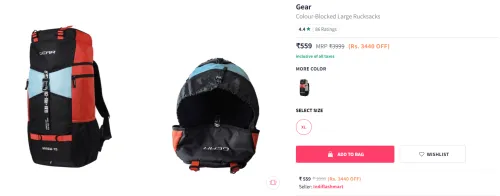Image of Gear Colour-Blocked Large Rucksacks