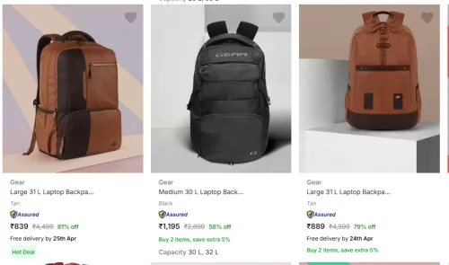 Image of Gear Large 31 L Laptop Backpack up to @₹81 Discount