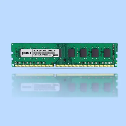 Image of Geonix Desktop RAM, 4 GB DDR3, Frequency-1333 Mhz, (8x2) IC, 240 Pin, 5 Years Warranty