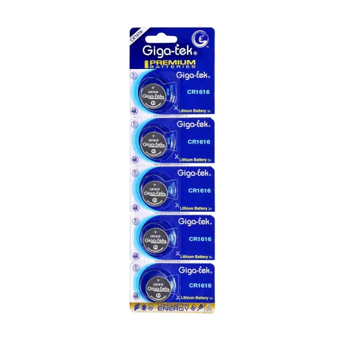 Image of Giga-tek CR1616 Lithium Coin Battery - Pack of 5
