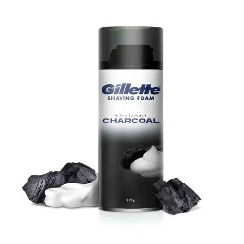 Image of Gillette Men Pre-Shave Foam with Charcoal - 196g
