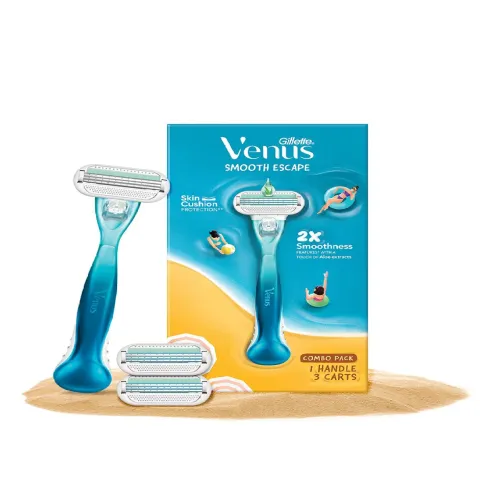 Image of Gillette Venus Aloe Vera Smooth Combo Pack - Razor With 2 Refills