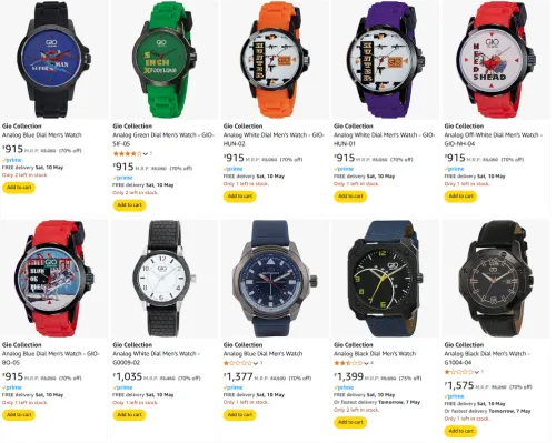 Image of Gio Collection Men's Watch Flat 70% Discount