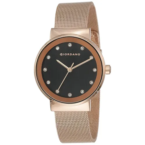 Image of Giordano Analog Watch for Women with Rose Gold Case