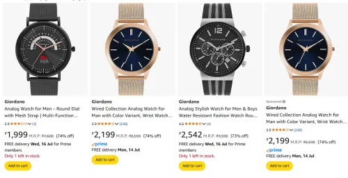 Image of Giordano Brand Analog Watch @ Flat 74% Discount