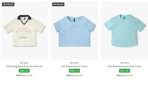 Image of Girls Top & T-shirt @ Starting ₹100