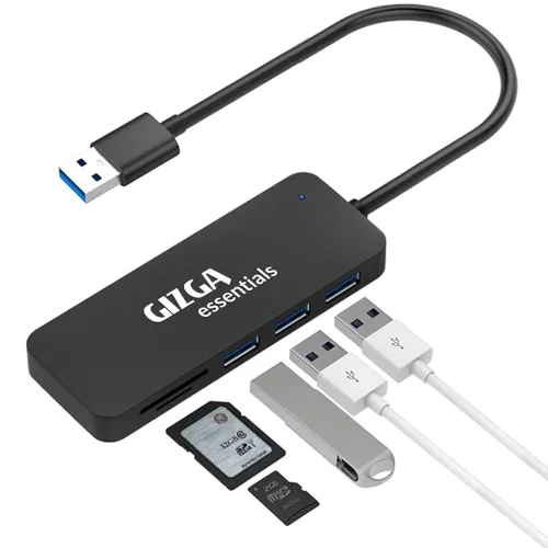 Image of GIZGA essentials High Performance USB Hub with Card Reader