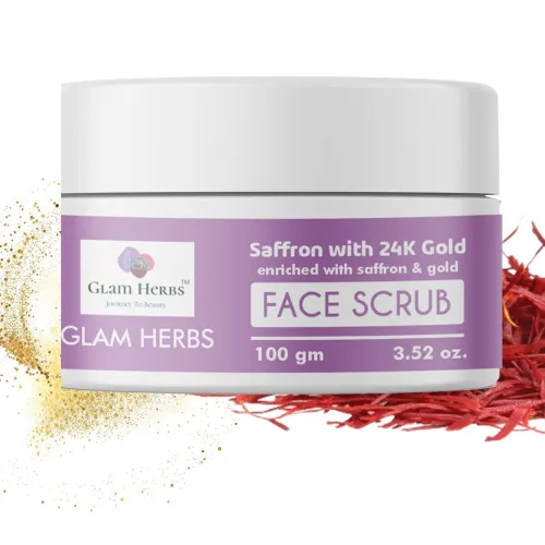 Image of GLAM HERBS 24k Gold Face Scrub for Glowing & Radiant Skin