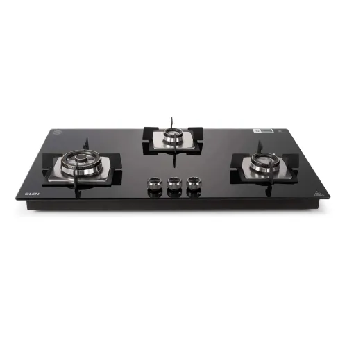 Image of Glen 3 Burner Built In Glass Hob 1093 XL SQ HT DB TR