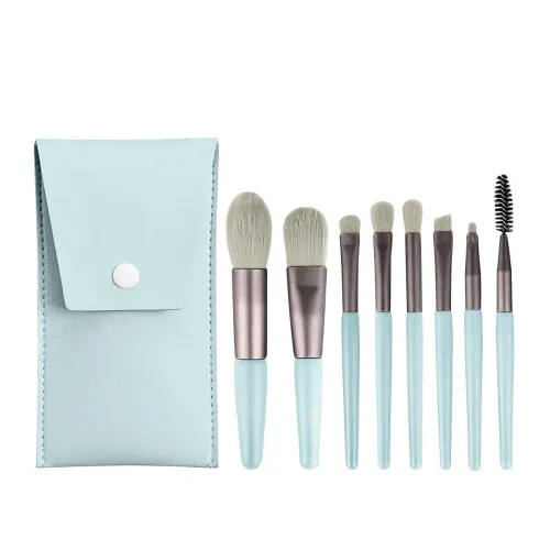 Image of Gleva 8 Pcs Brush Set With Pouch