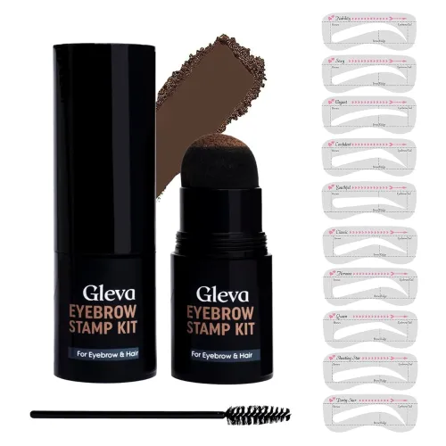 Image of Gleva Eyebrow Stamp & Stencil Kit 10Pcs