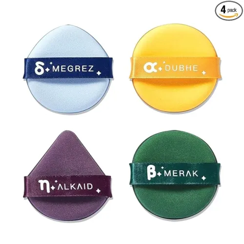 Image of Gleva 4pcs Puff Soft Face Makeup Sponge Reusable and Washable, (Round and Triangle)