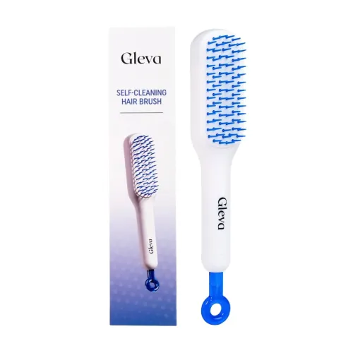Image of Gleva Self Cleaning Detangling & Styling Brush