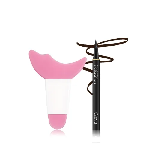 Image of Gleva Precision Silicone Eyeliner Aid and Waterproof Eyeliner Kit
