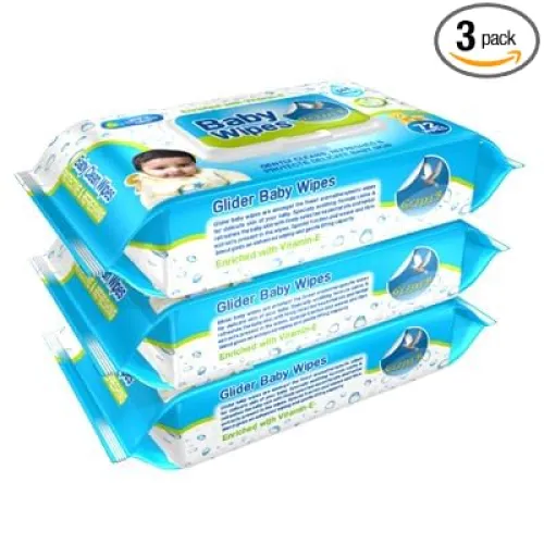 Image of Glider Baby Wipes (Pack of 3 – 216 Wipes)