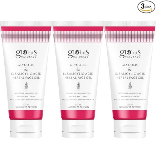 Image of Globus Naturals Glycolic & Salicylic Acid Anti Acne Face Cream 100ml * Pack of 3