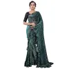 Glory Sarees Women’s Ruffle Lycra Saree With Blouse