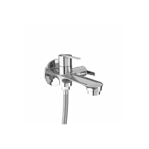 Image of GLOXY 2in1 Chrome Finished Bib Cock Taps with Dual Lotus Lever & Flenge 