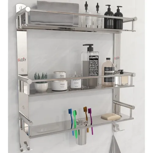 Image of GLOXY ENTERPRISE Stainless Steel 3 Layer Multipurpose Organizer