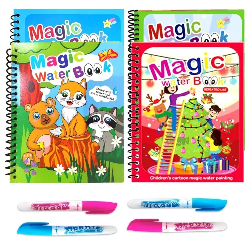 Image of GLUN® 4 Pack Water Coloring Books