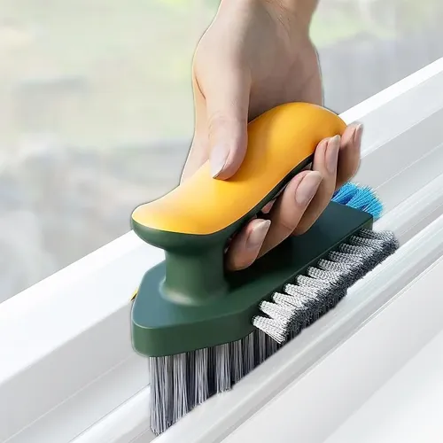 Image of GLUN 4 in 1 Scrub Brush with Squeegee, Bathroom Cleaning Brushes