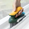 GLUN 4 in 1 Scrub Brush with Squeegee, Bathroom Cleaning Brushes