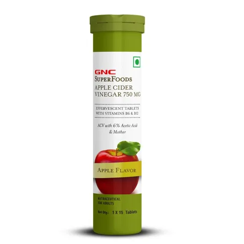 Image of GNC Apple Cider Vinegar Tablets Apple Flavor - 15Tablets 750mg 