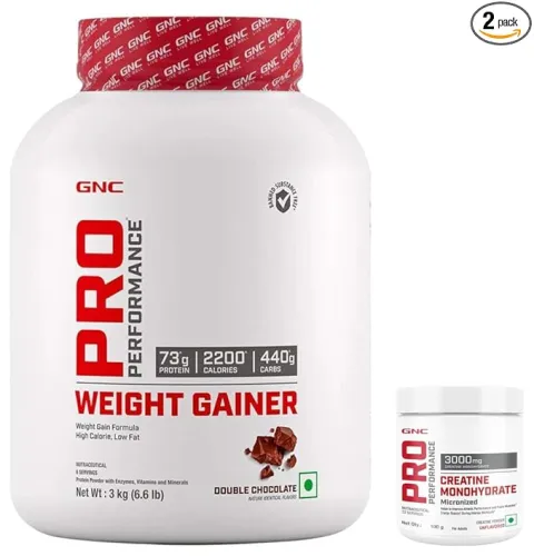 Image of GNC Pro Performance Weight Gainer 3kg & Creatine Monohydrate 100gms combo