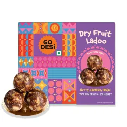 GO DESi - Dry Fruit Ladoo | Made with 95% Dry Fruits & 5% Honey |200 grams .