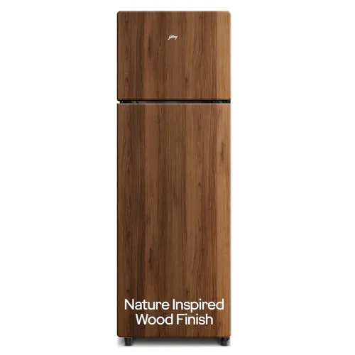 Image of Godrej 244 L 3 Star Wood Finish, 30 Days Farm Freshness, Frost Free Inverter Double Door Refrigerator