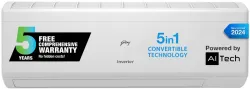 Godrej 5-In-1 Convertible 2024 Model 1.5 Ton 5 Star Split Inverter AC