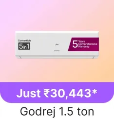 Godrej (EI 18PINV4R32) 1.5 Ton 4 Star AC @ ₹30443 on Flipkart GOAT Sale