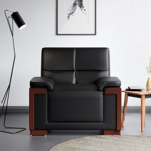 Image of GODREJ INTERIO Chandler 1-Seater Synthetic Leather Sofa