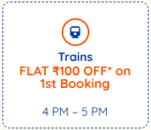 Image of Goibibo Travel Sale : Flat ₹100 off on 1st train booking