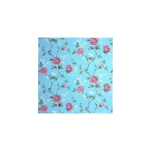 Image of Golden Cart Wallpaper 3D Floral Design Textured Foam Wallpaper Sticker