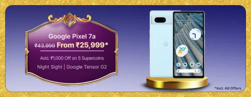 Image of Google Pixel 7A on Flipkart Big Billion Days Sale