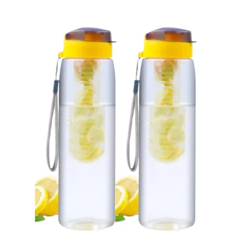 Image of GOPI Infuse Plastic Water Bottle, 800 ml, Set of 2, YELLOW