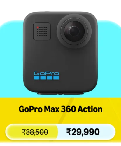 Image of GoPro Max 360 Camera @ ₹29990 on Amazon Prime Day Sale