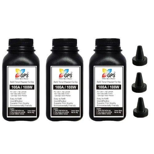 Image of GPS Toner Refill for HP 108a / 108w – Pack of 3 (80g Each) 