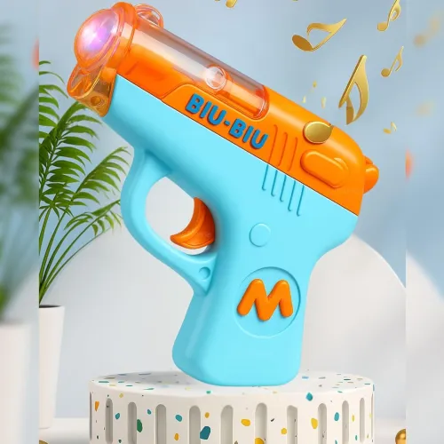 Image of Graphene Musical Colorful BIU BIU Small Toy Gun for Kids with Sound, Light and Shooting 