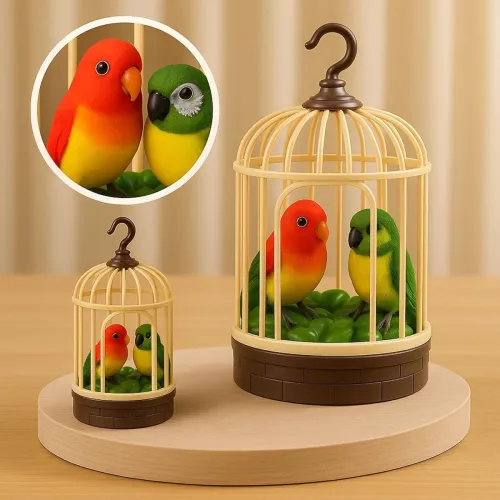 Image of Graphene Singing Bird in Cage – Battery Toy for Kids