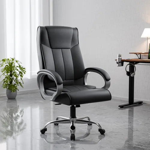 Image of Green Soul Kiev Orthopedic Boss Chair Heavy Duty Metal Base | Rocking Function (Black)