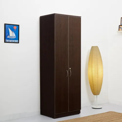 Image of Green Soul Merlin 2-Door Wardrobe (Gold Cherry, 3 Yr Warranty)