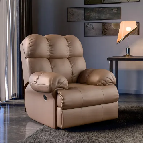 Image of Green Soul Shangri-La| Rocking, Revolving and Recline|Single Seater Electric Recliner Sofa with Oversized Backrest, Prem