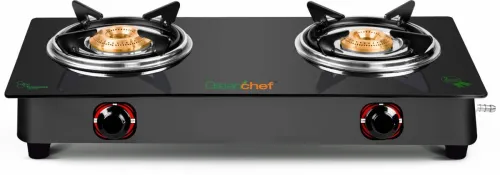 Image of Greenchef Ebony Glass Manual Gas Stove