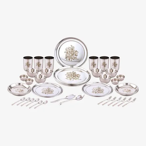 Image of Greenchef Pack of 48 Stainless Steel Iconic Dinner Set (Silver)