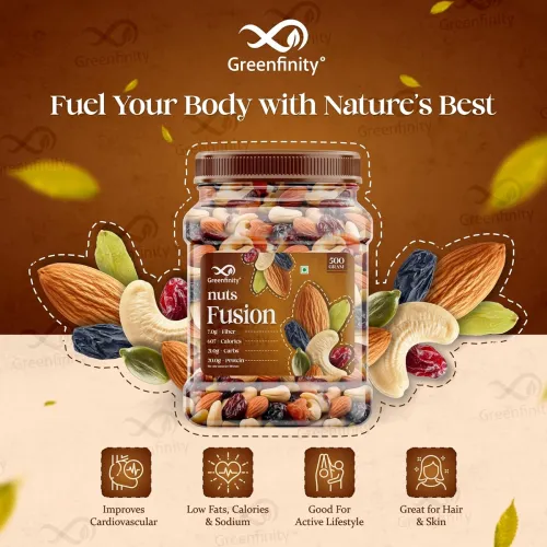 Image of GreenFinity Mixed Dry Fruits Pack – 500g |